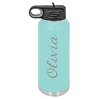 Vista 1 de Personalized Water Bottle by Madi Kay Designs - Custom Laser Engraved, Insulated 188 Stainless Steel, Double-Walled, Copper Vacuum Insulated, Choose