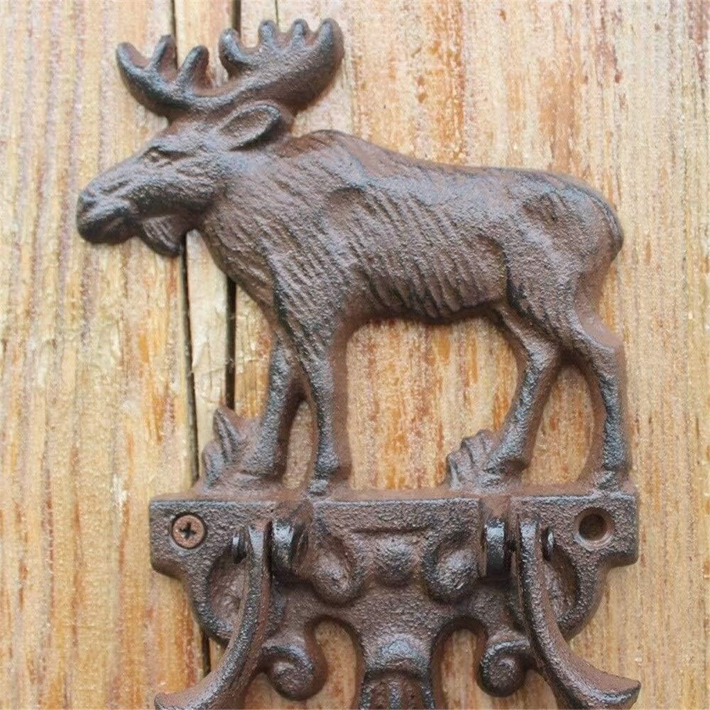 Retro Vintage Cast Iron Door Knocker Knob Raw Iron Door Knocker Ergonomic Modern Design Rustic Door Knocker Knob for Cottage Yard Farmhouse 1226