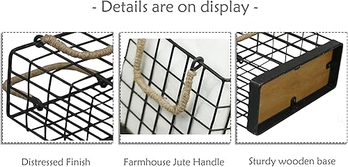 Miniatura 6 de NIKKY HOME Servilletero de granja, dispensador de pañuelos rústico, organizador de papel independiente para toallas de mano, bandeja de servilletas