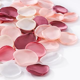 Der Rose 300pcs Artificial Flowers Silk Rose Petals Flower Girl Scatter Petals for Aisle Centerpieces Table Confetti Party...