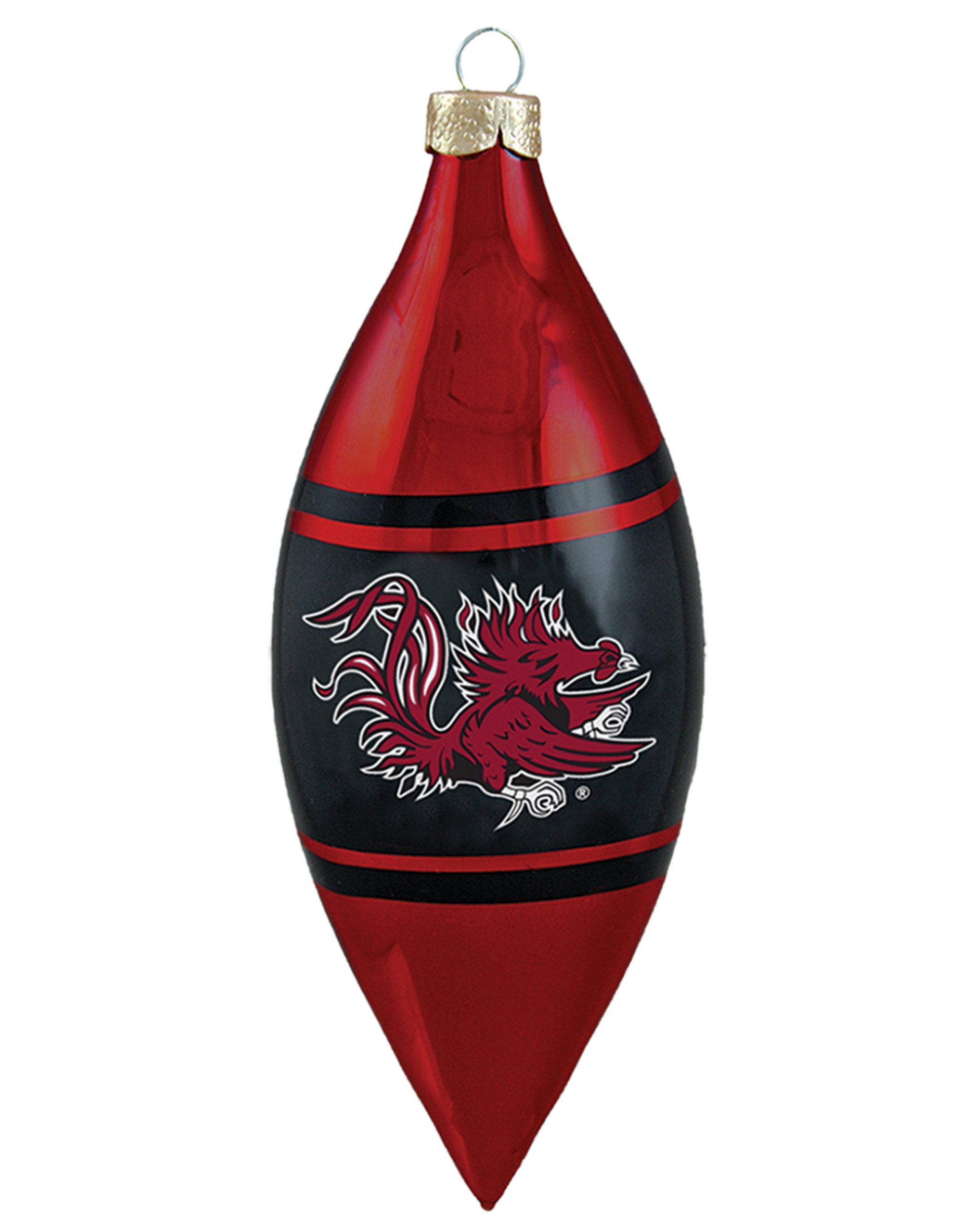 NCAA South Carolina Fighting Gamecocks 3-Piece Glass Tear Drop Ornament Set