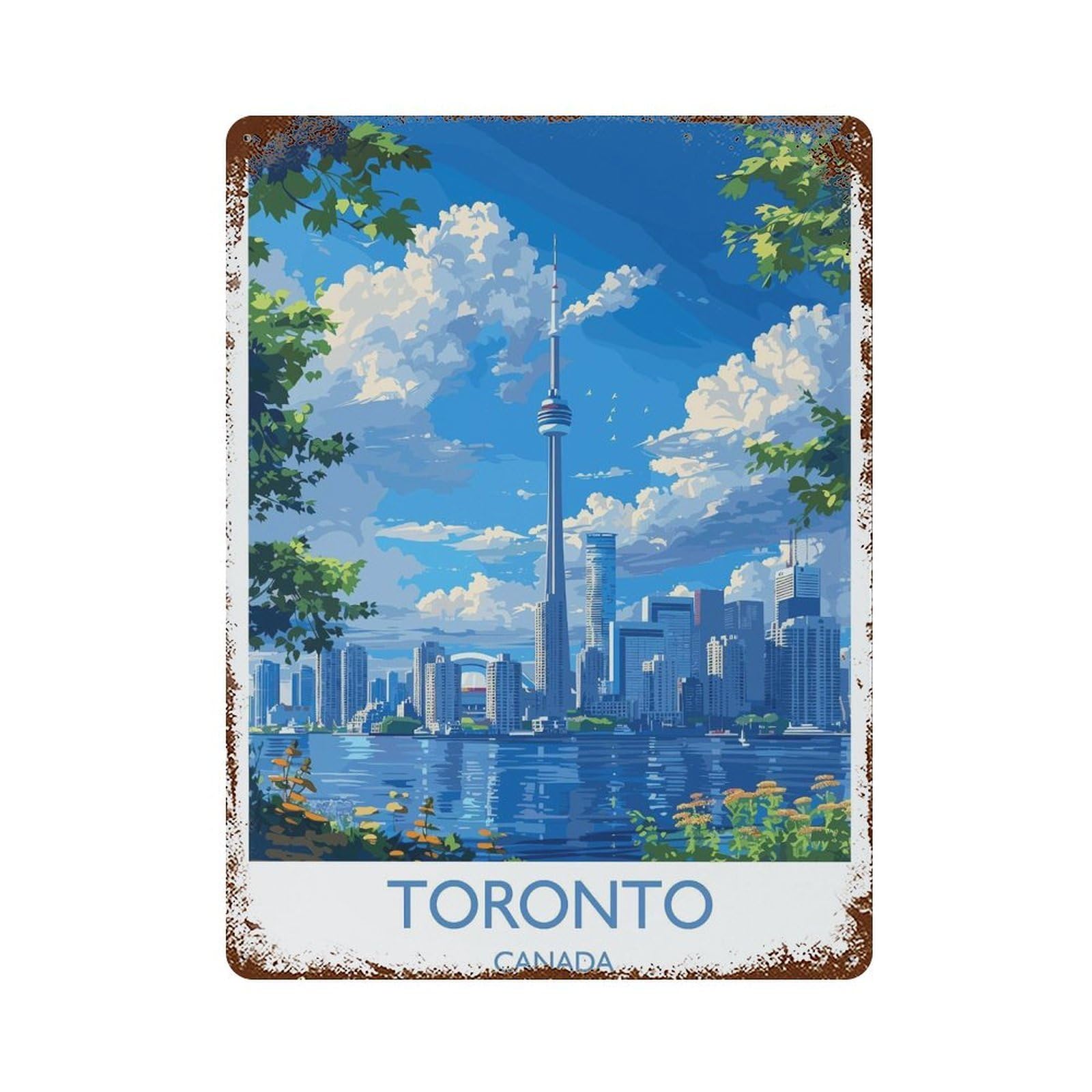 xiaoxiaoshen Toronto Travel of Canada Ontario Gift Lovers (3) Wall Decor Art Metal Tin Poster Modern Home Decor Art Home Bar Shop Decorations Vintage Sign 40x30cm
