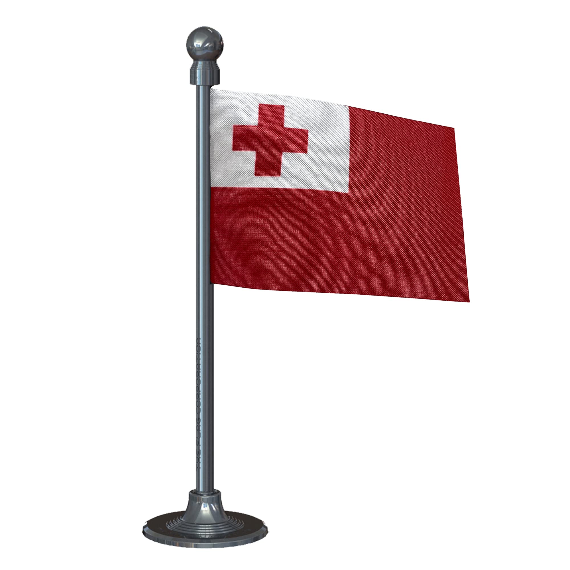 The Flag Corporation Soar HigherThe Flag Corporation Tonga Car Dashboard Flag 2in x 3in with A Stainless Steel Gunmetal Black Base