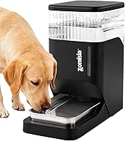Zomisia 8L Gravity Dog Water Dispenser with Stainless Steel Bowl - 2 Gallon Automatic Pet Waterer, 100% BPA Free, Black