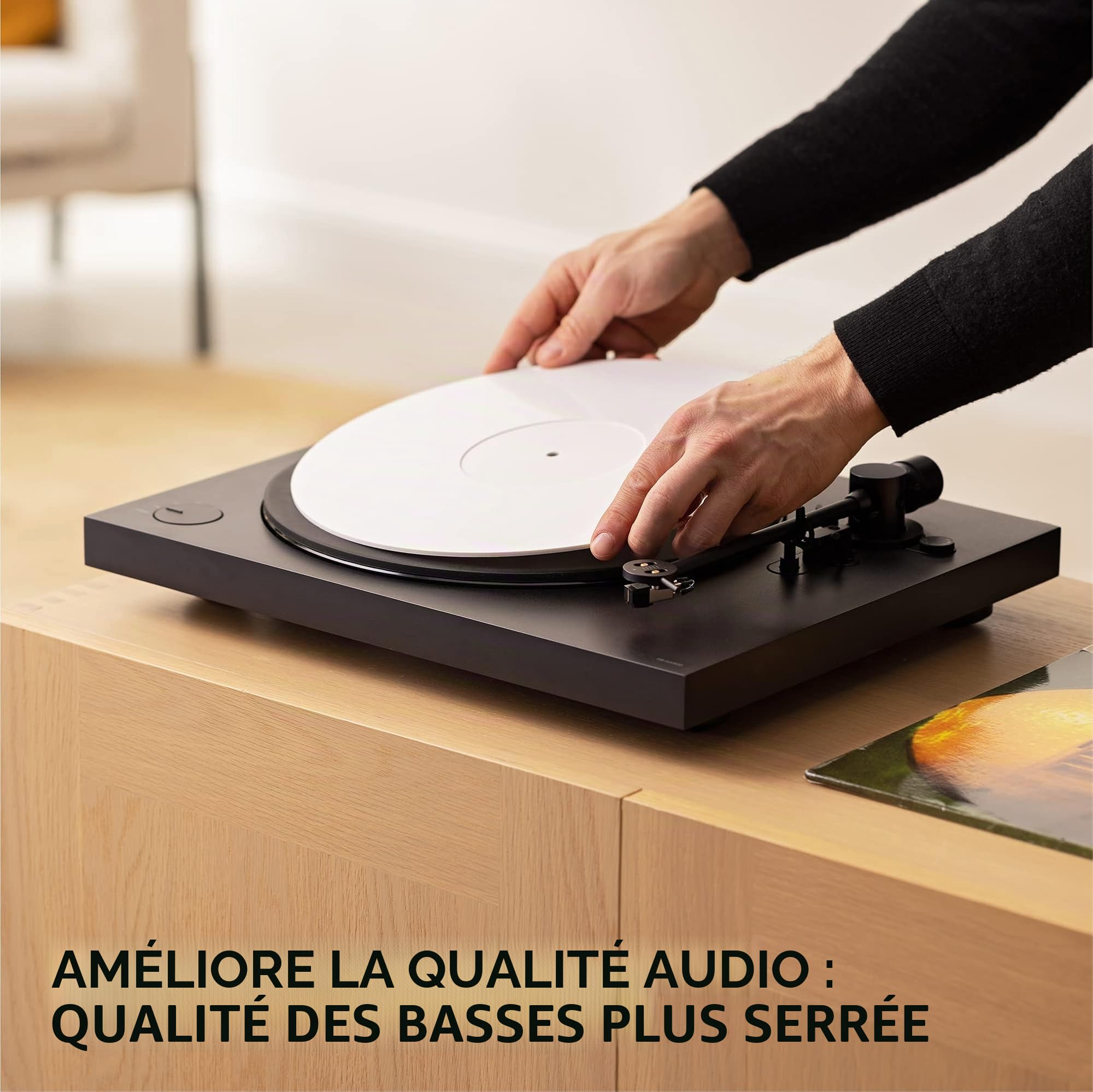 Big Fudge Tapis de Feutrine pour Tourne-Disque - Tapis de Plateau Tournant - 100% Acrylique - pour Tous Les Plateaux de 30,5cm - Blanc