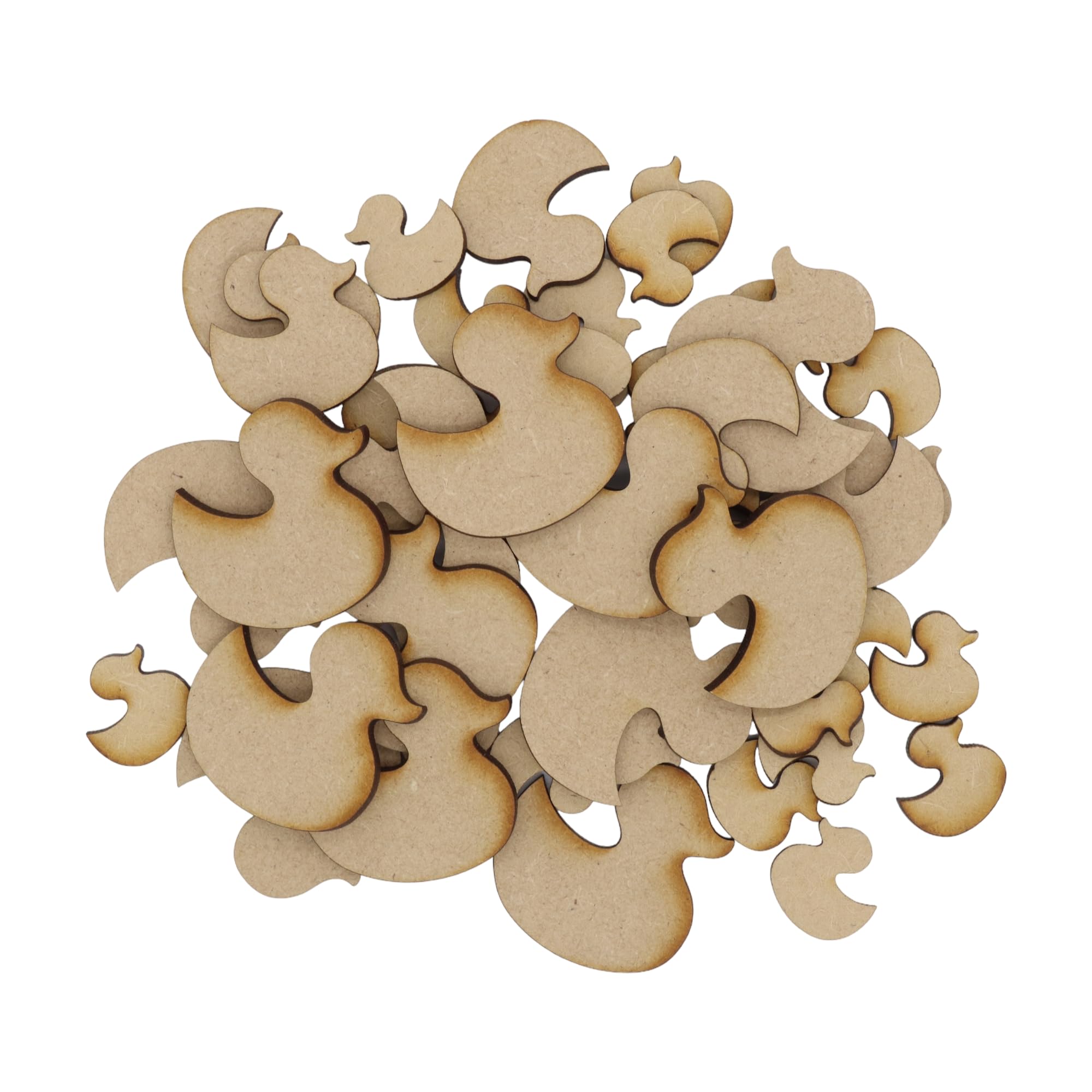 Wooden Duck Multiple Sizes - MDF Craft Shape Blank Decoration Embellishments Laser Cut DoodleTech (Size: 90mm / Pack: 50)