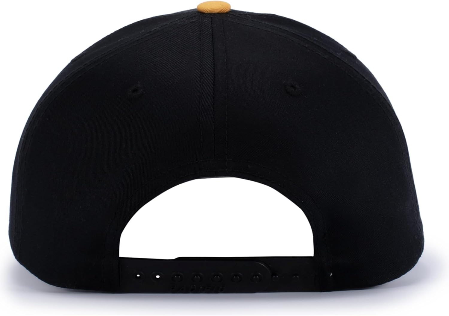 Pacific Headwear Poly/Cotton Snapback Cap, Black/Gold, YTH - Image 2