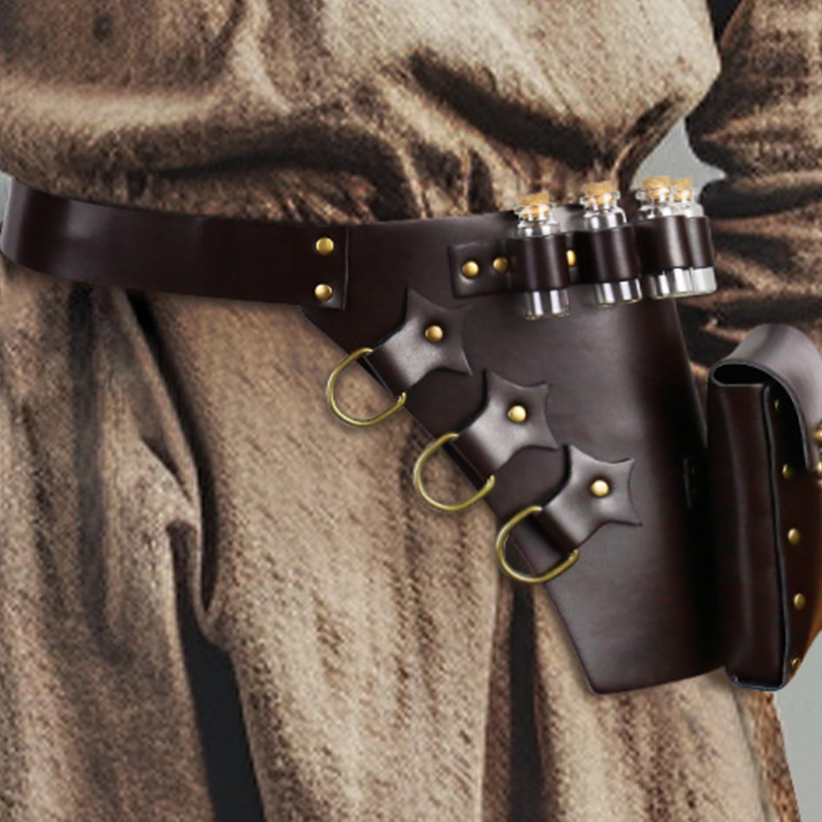 Cinturón punk medieval simple para disfraz LARP y festividades para fiestas de disfraces y accesorio de cintura elegante diario