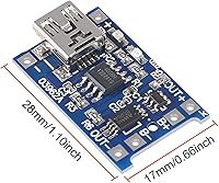Vista 5 de 20 unids 18650 batería de litio placa de carga TP4056 Mini USB placa de carga 5 V 1 A con protección Dual Funciones TP4056 módulo de carga