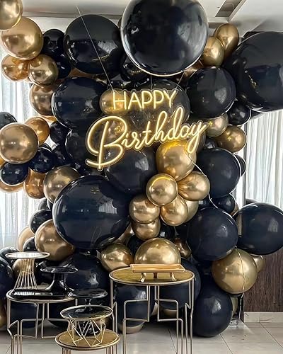 Miniatura 5 de Globos dorados metálicos, 140 globos dorados de 18, 12, 10 y 5 pulgadas, paquete de diferentes tamaños, globos de látex de fiesta para cumpleaños,