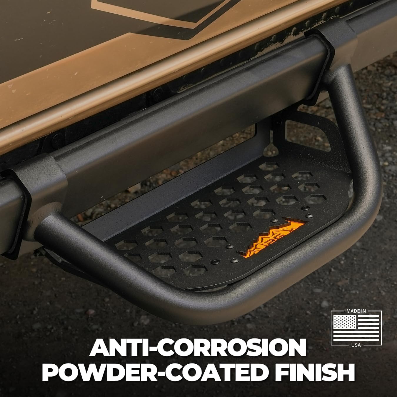 IAG V3 Drop Down EZ-Step for Ford Bronco 2021+ 4 Door (4 Steps, Black Plate) - Does Not Fit Raptor/Sport