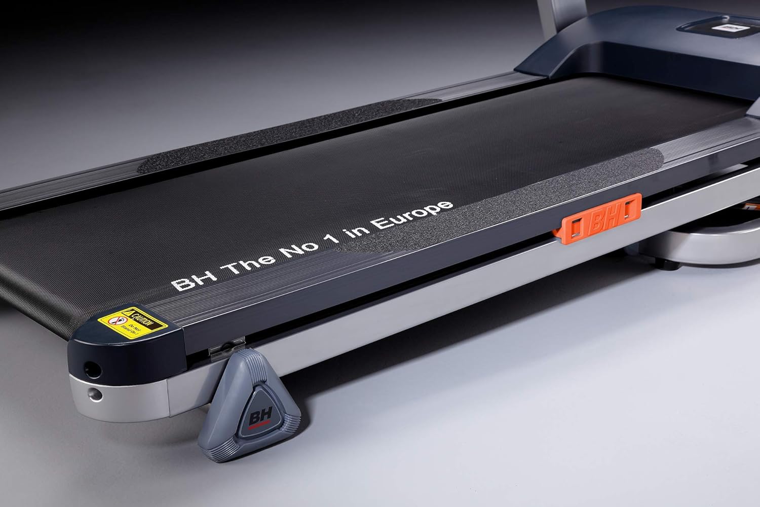 BH Fitness BH 6441 T100 Treadmill running deck with 'BH The No 1 in Europe' branding