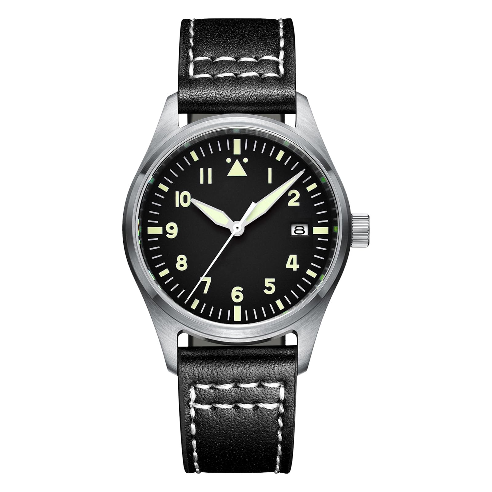 ADDIESDIVE Herren Automatikuhr Unterwasser 200m Analoge Herrenuhr Mit Lederband H2