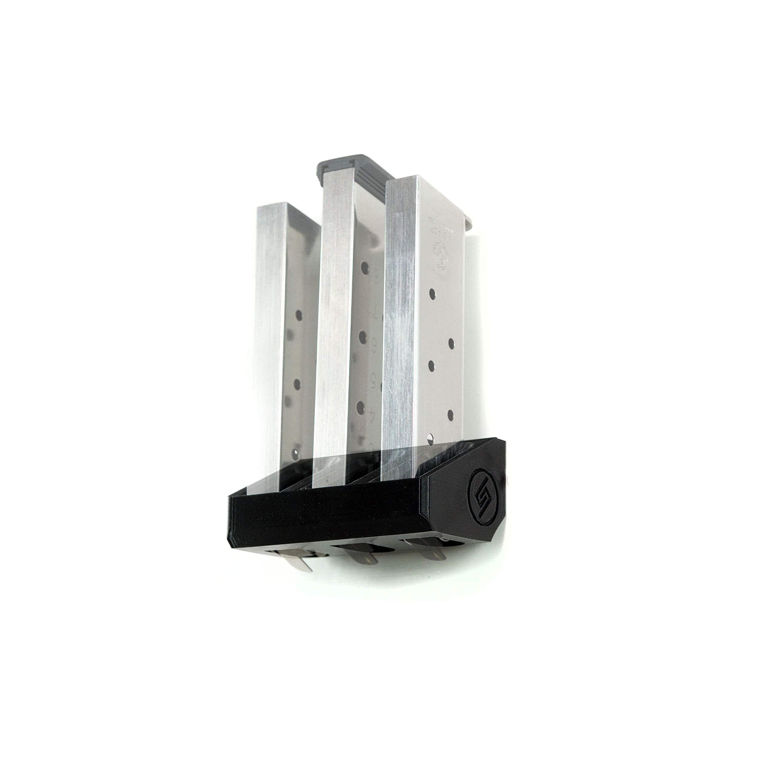 Spartan Mounts for 1911 Magazine | Mag Wall Display Storage Organization System | Unique Low Profile Design | Gun Safe Wall Garage | Gun Room Mounting Solution