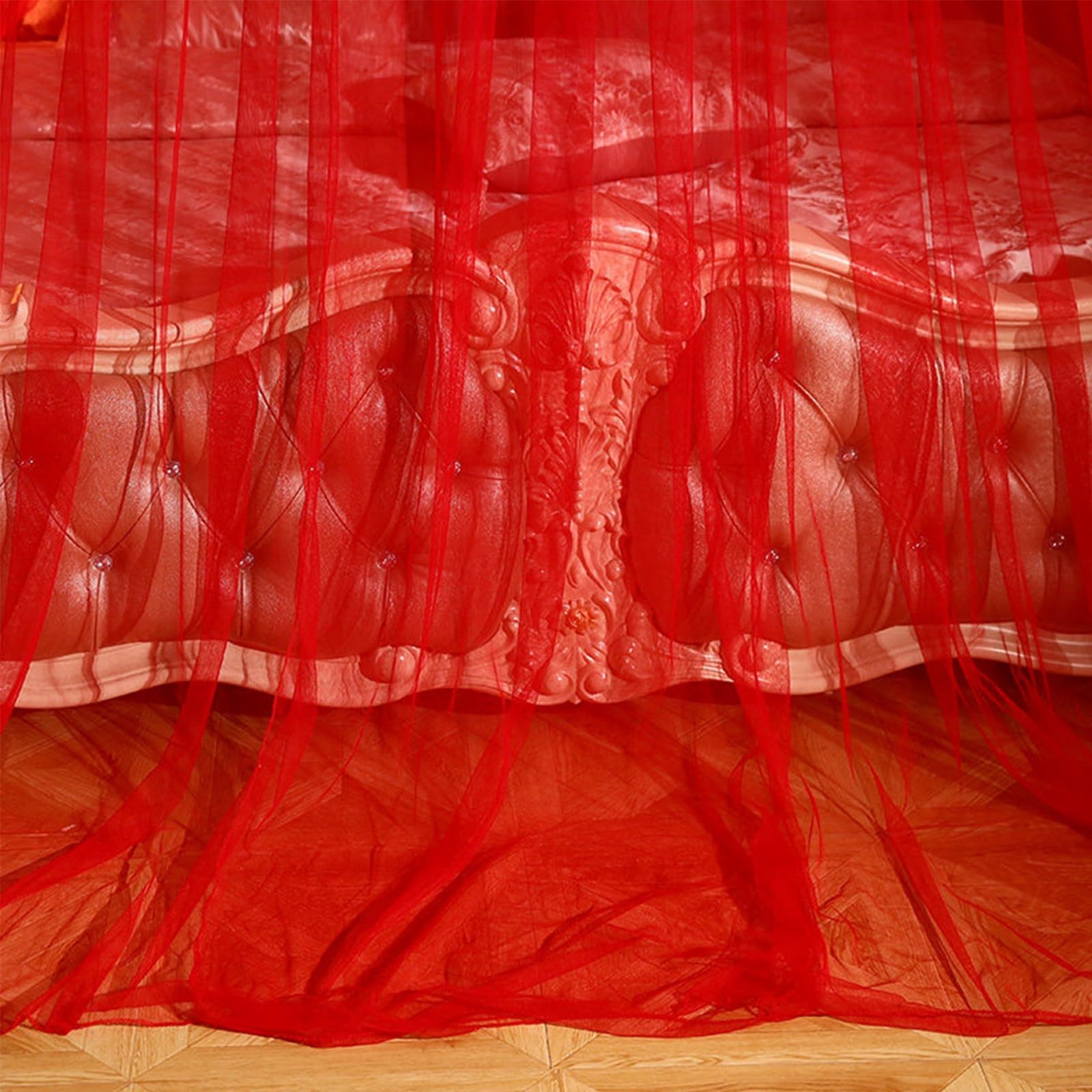 SARKEY Moskitonetz Betthimmel Für Mädchen,Transparenter Netz Kuppel Bettvorhang,Hängende Bettnetzabdeckung Für Schlafzimmer,Prinzessinnen Baldachin,Erwachsene,Hochzeit Dekoration