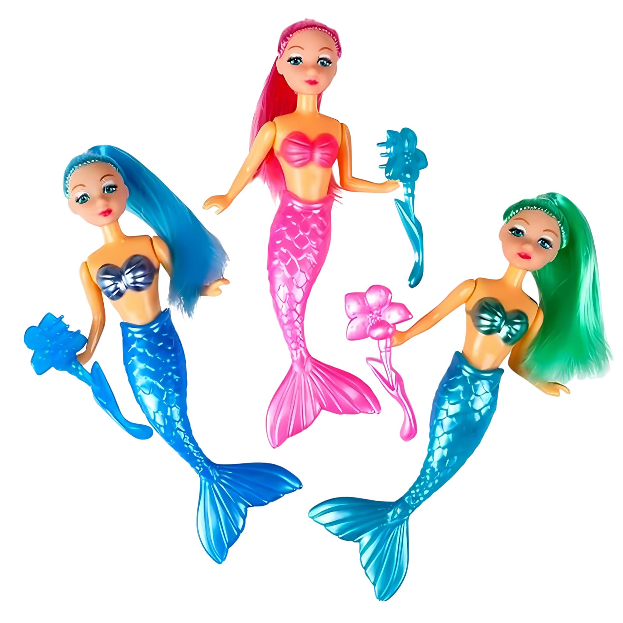 Amazon.com: Forest & Twelfth Kids 3 Piece Mermaid Doll Play Set