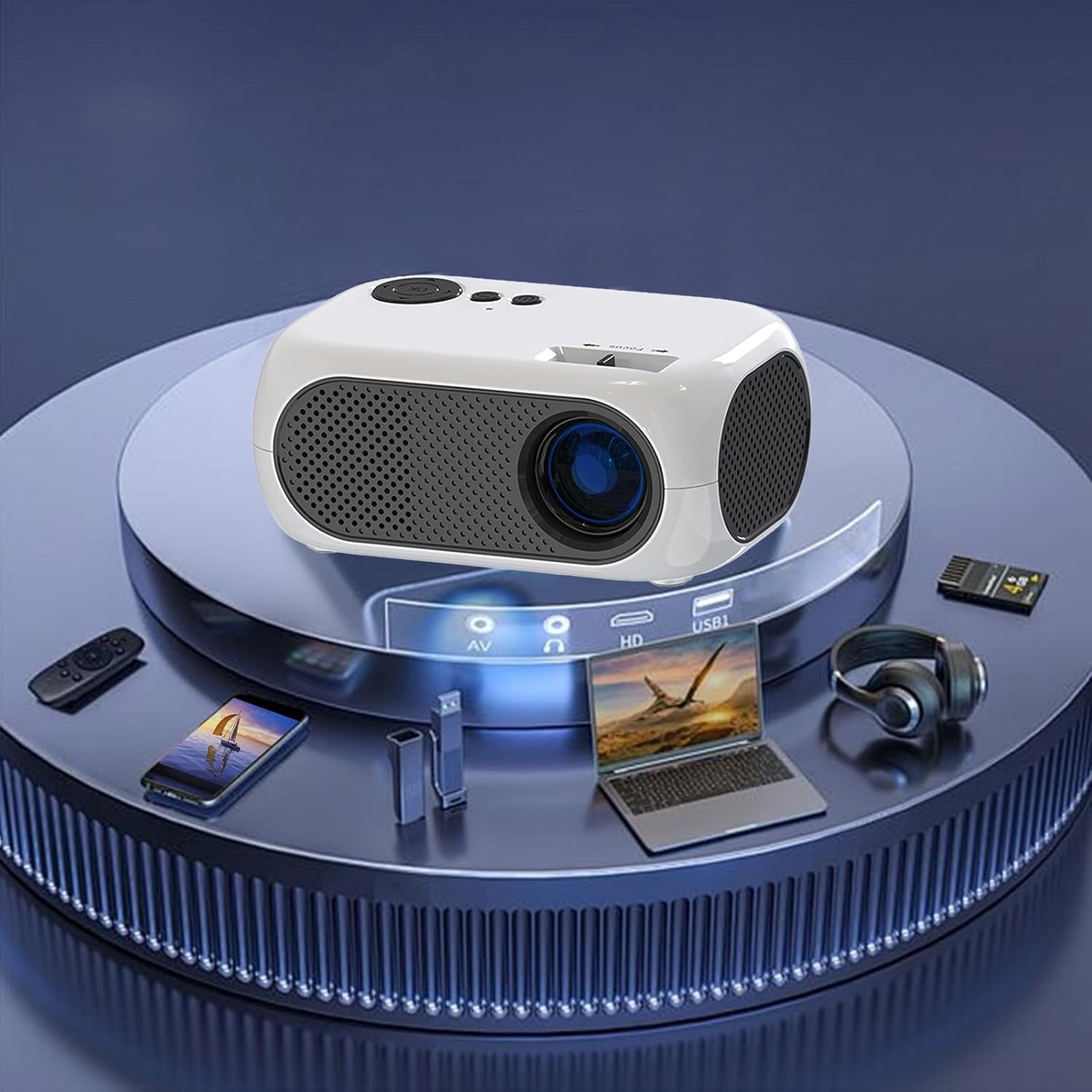 Mini Projector with Remote, 1080 HD Portable Projector, Movie Projector 30000 Hours+lasting, Projector Gift with Decoding Supports, U Disk, USB, And Cable Playback Clearance # Mini Projector with Remote, 1080 HD Portable Projector, Movie Projector 30000 Hours+lasting, Projector Gift with Decoding Supports, U Disk, USB, And Cable Playback Clearance #