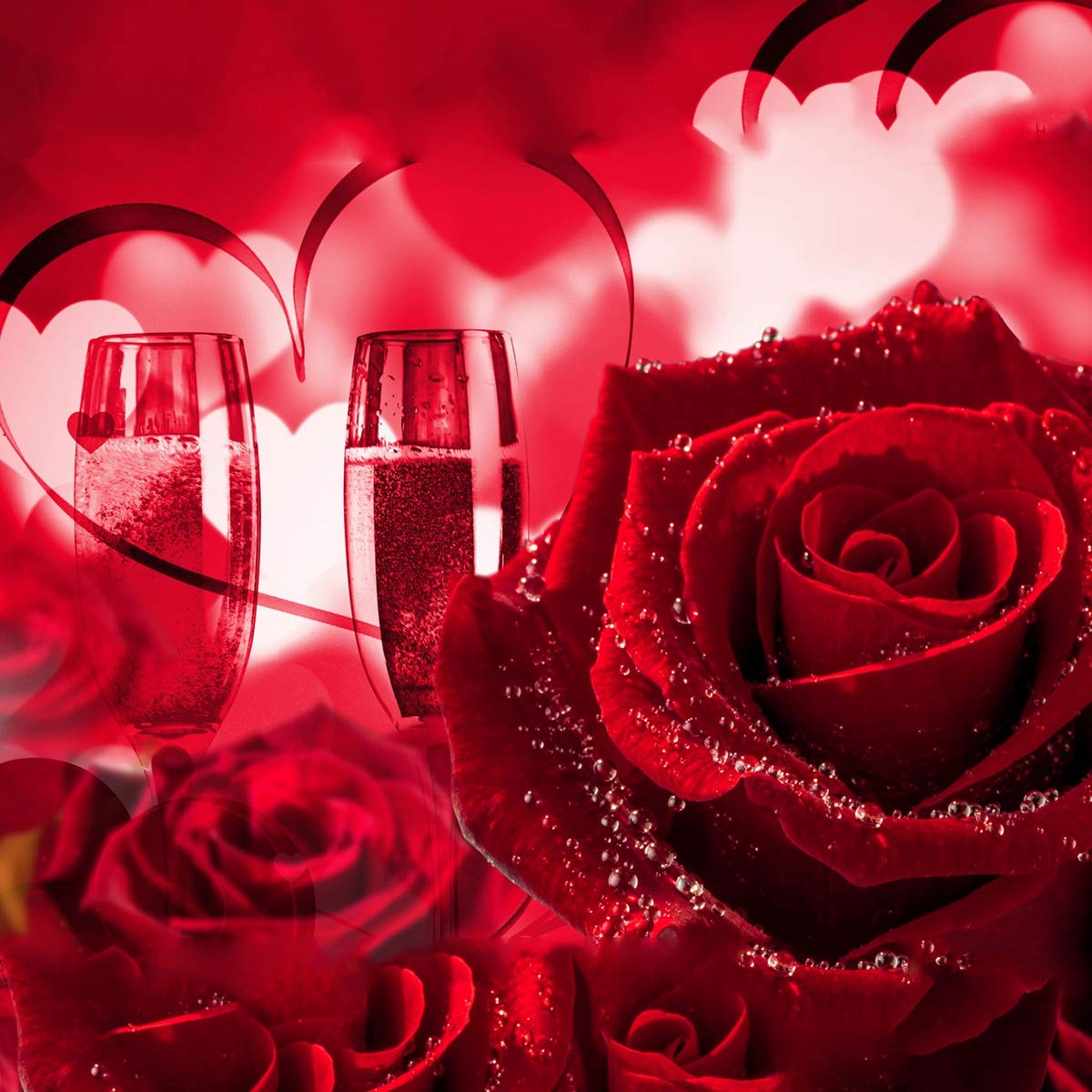 Tyenaza Lámina de Oro Rosa Real conservada Rose Love Forever Tallo Largo Hoja de Oro de 24k Recorte Flor de Rosa roja Día de San Valentín
