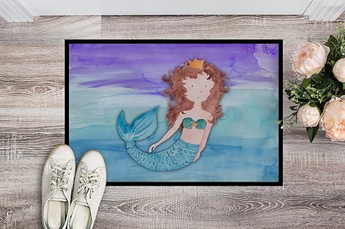 Miniatura 2 de Caroline's Treasures BB7422MAT - Felpudo de sirena morena de 18 x 27 pulgadas, tapete para puerta delantera, para interiores y exteriores, para