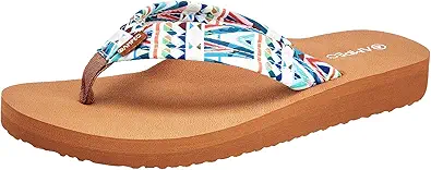 Ampeo Women's Arch Support Flip Flops Comfortable Casual Summer Beach Thong Sandals