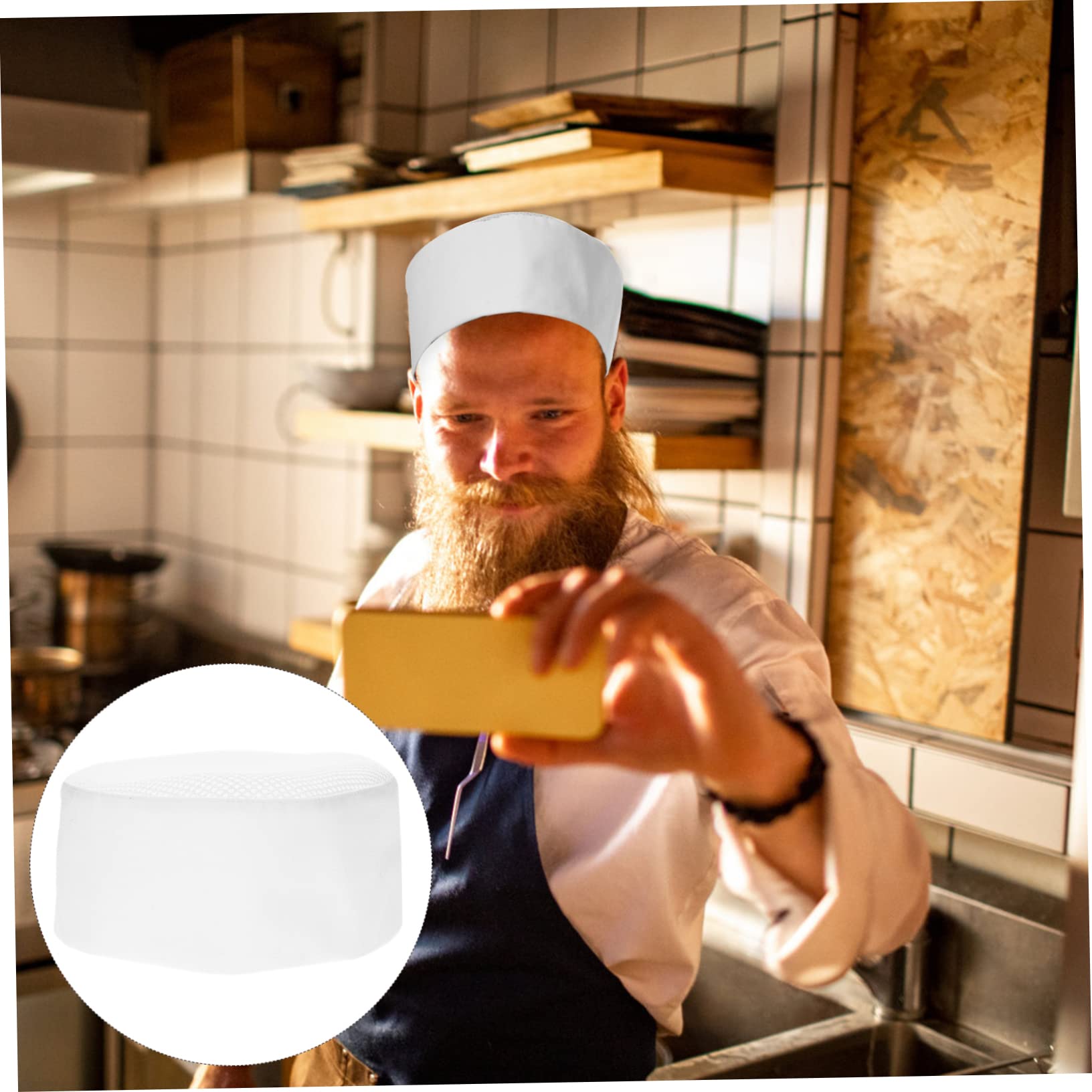 5 Piezas Sombrero De Cocinero Gorro De Cocinero Percheros para Gorras De Beisbol Estibador Sombrero De Damas Sombreros De Cubo Gorra De Béisbol Tapa Gorra Poliéster