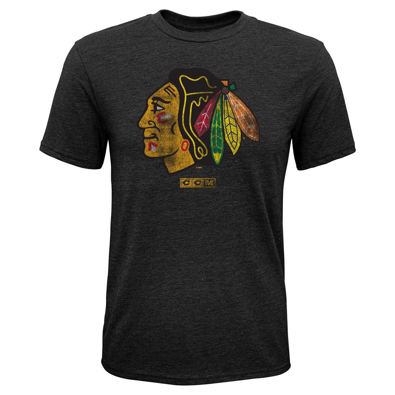 Chicago Blackhawks Youth Distressed Faded Logo Shirt