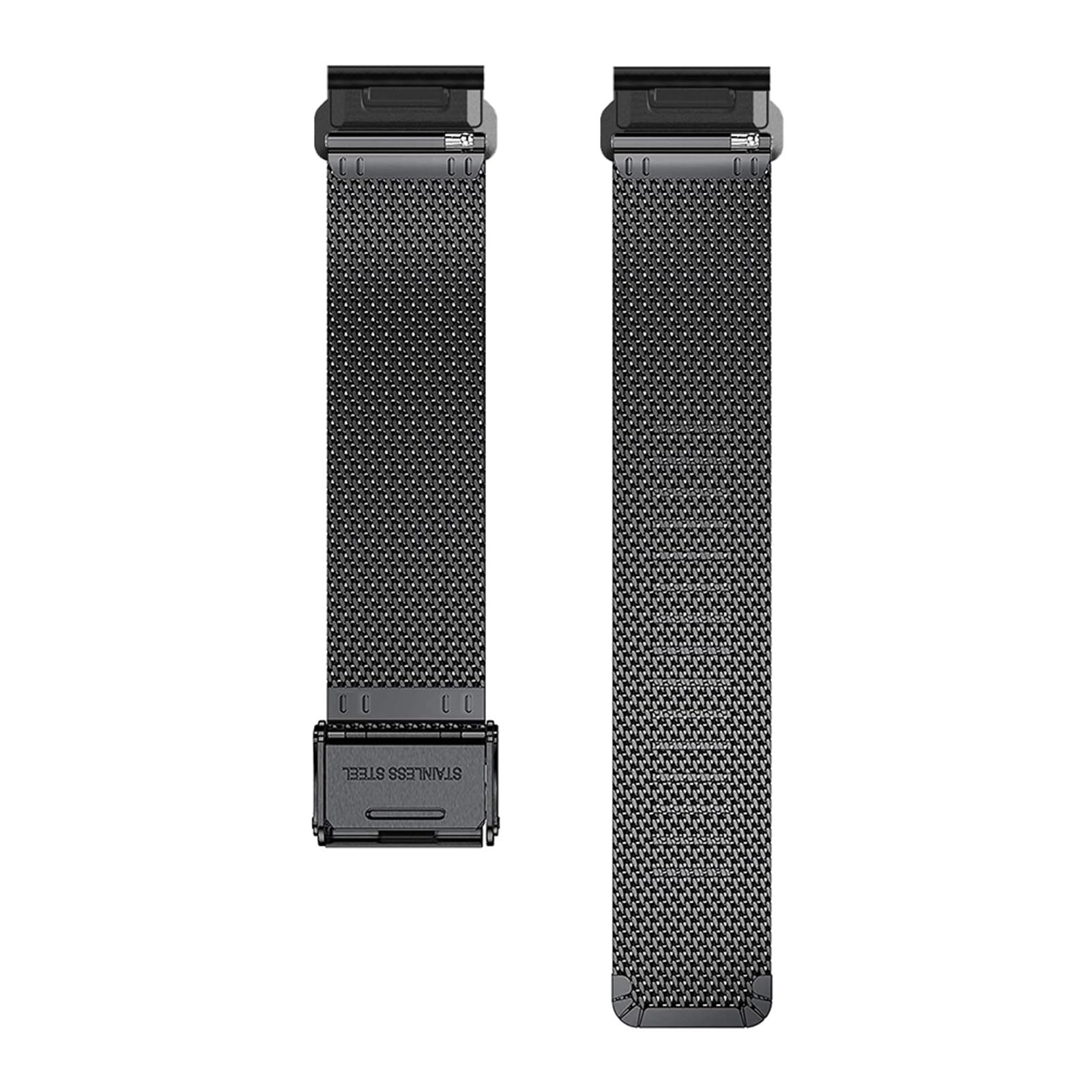 JDIME Bracelet en métal milanais QuickFit 22mm 26mm, pour Garmin EPIX GEN2 Fenix7 7X Solar/6X 6XPro 5XPlus Forerunner 955 Enduro 2(Silver,For Fenix 5X 5XPuls)