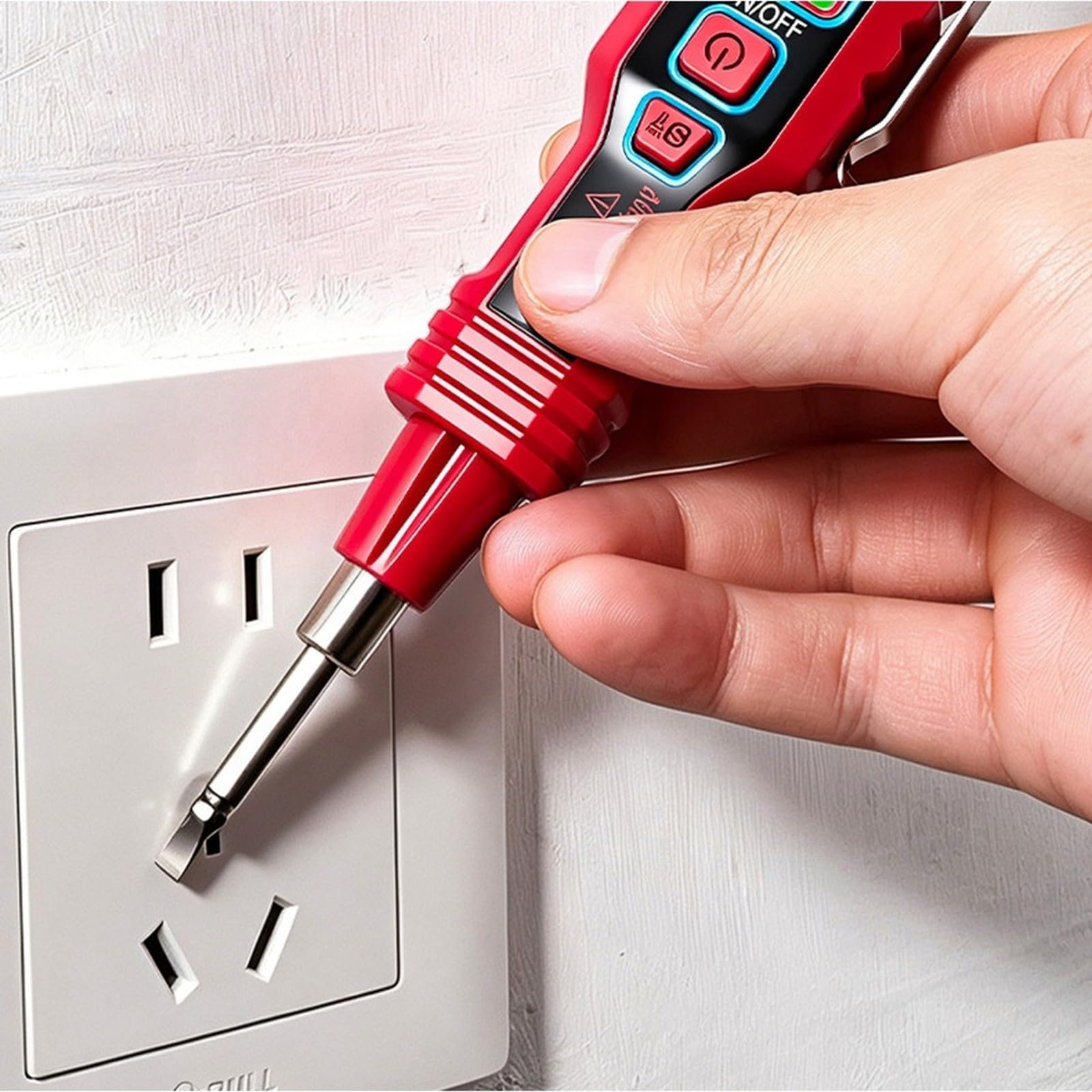 Spannungsprüfer Stift für f8 mit LED,NCV 11-450V,Digitalanzeige, 2-in-1 Bit
