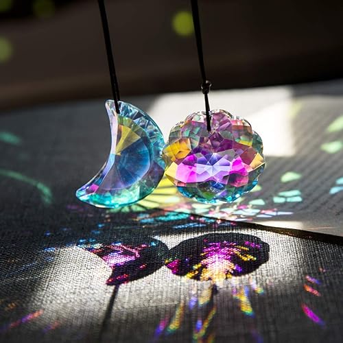 Miniatura 8 de Colgante de cristal para atrapasoles con diseño de arco iris Feng Shui