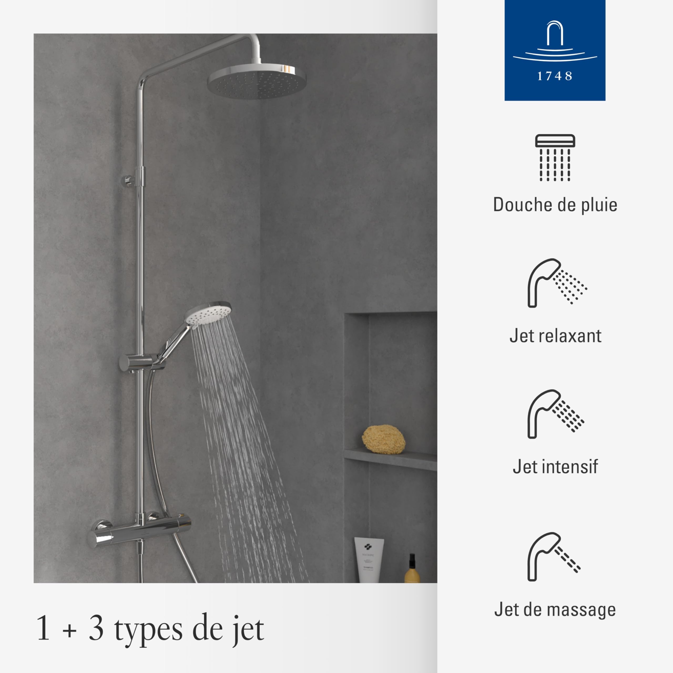Villeroy & Boch Universal Showers système de douche – Chrome