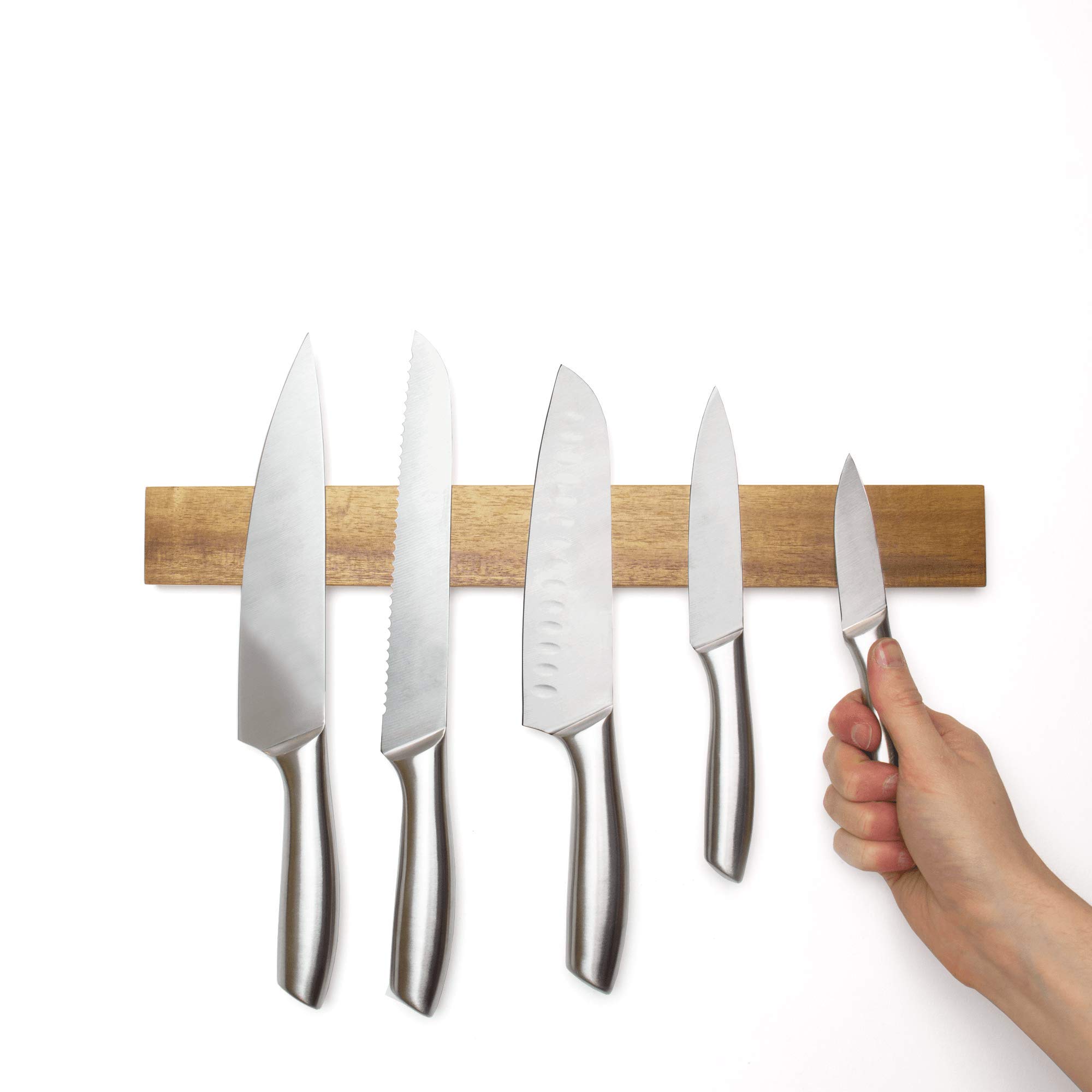 Magnetmesser Rack Acacia Für Küche, Zuhause, Garage, Büro und Schuppen