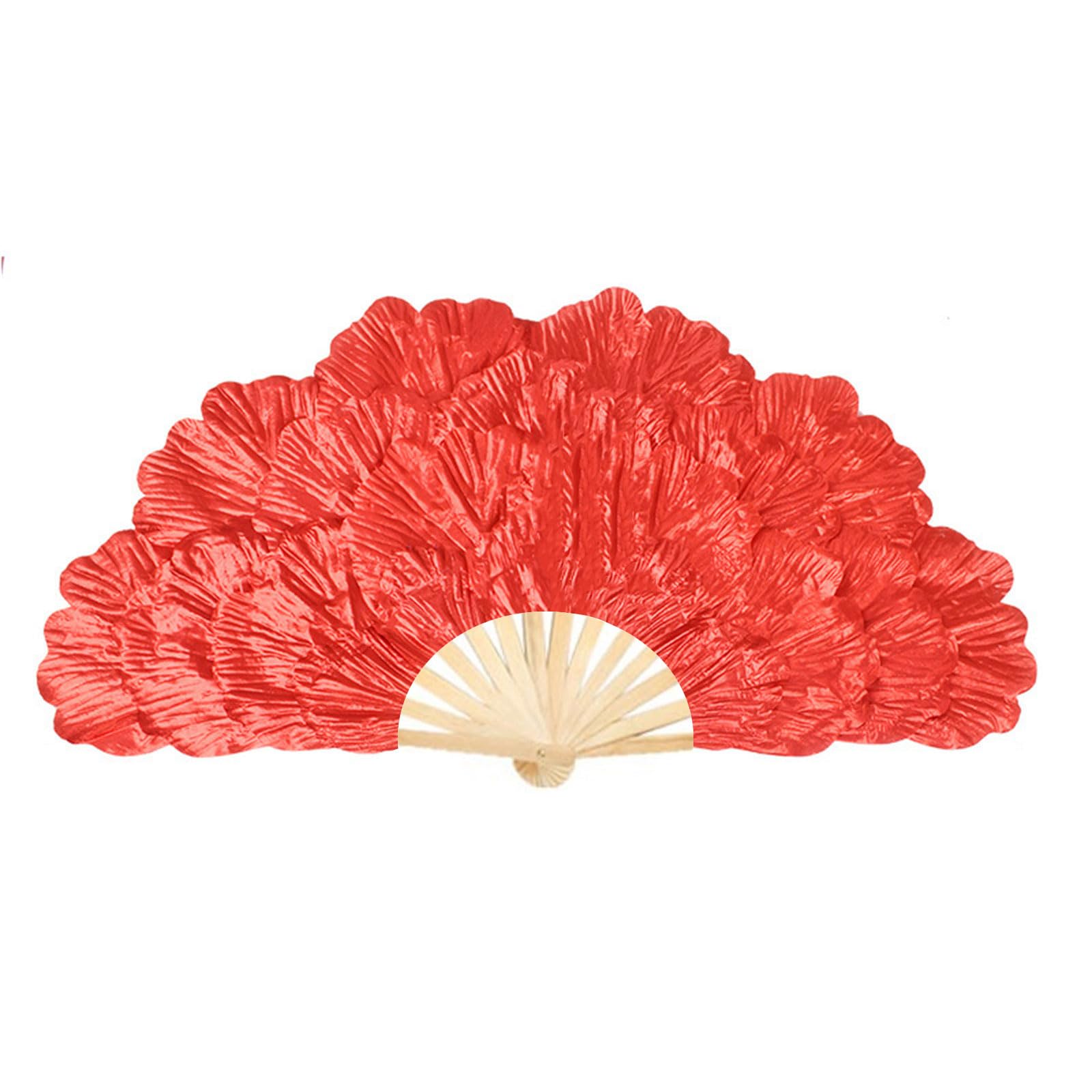 NEWFT Chinese Styles Elegant Large Peony Petal Dance Fan for Dancers and Traditional Culture Enthusiasts Elegant Handheld Fan