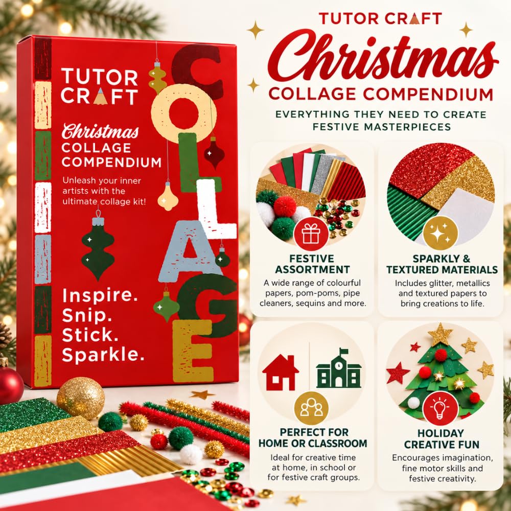 TutorCraft Kit di artigianato natalizio per bambini Set di arti e mestieri festivi