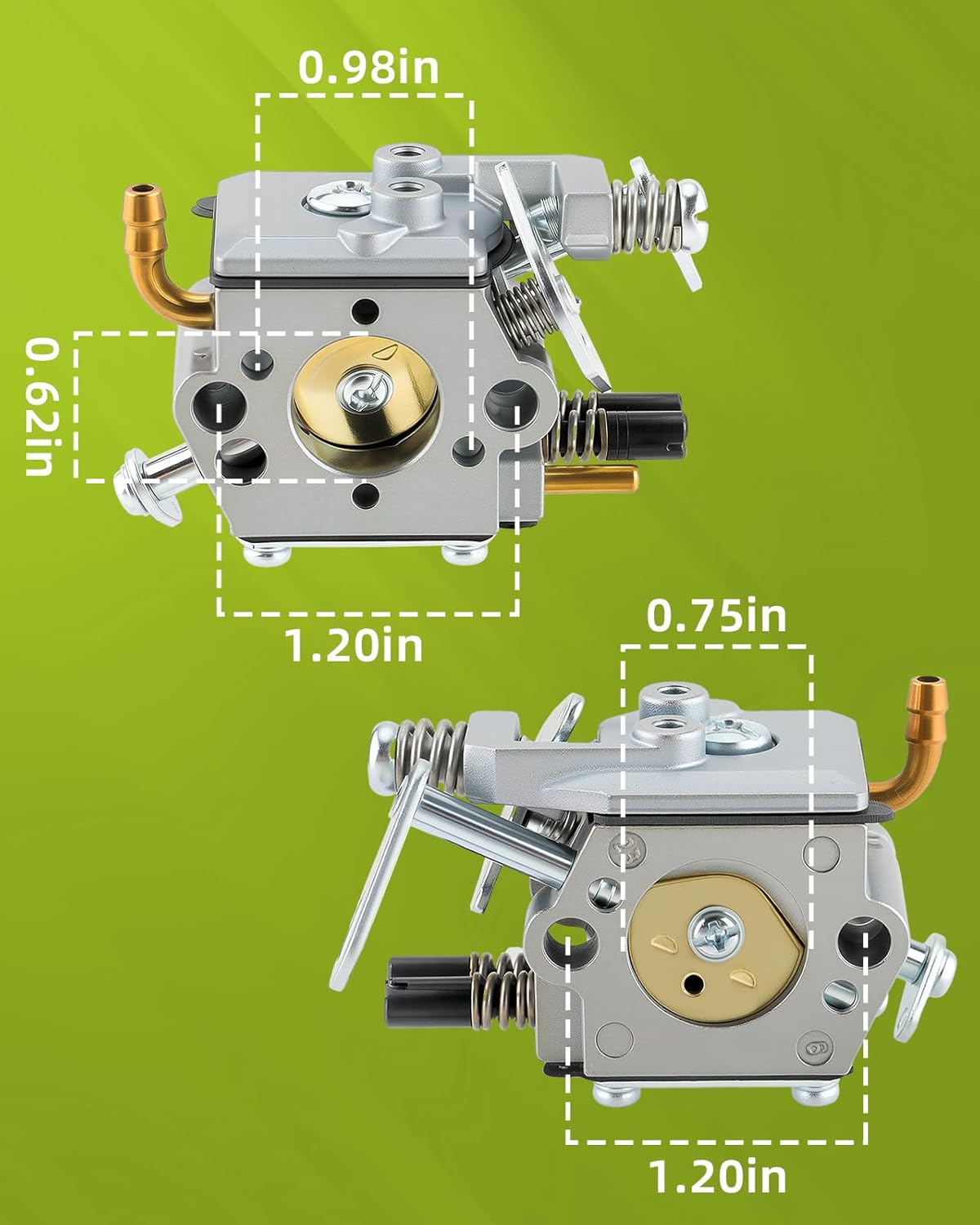 9287-310001 Carburetor Kit for McCulloch Mac 3200 3205 3210 3516 32cc 35cc 38cc CS6MHO35UB24RA Chainsaw Engine, with Fuel Filter Turn Up Kits