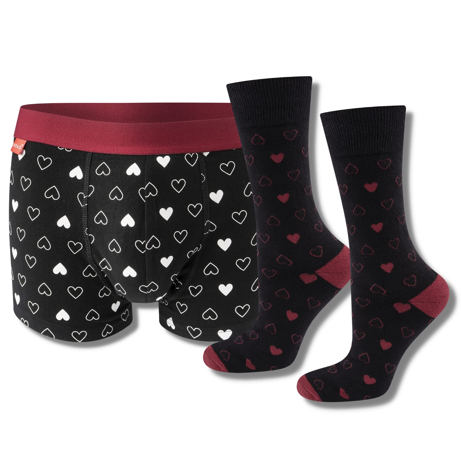 soxo San Valentín Calzoncillos Hombre + Calcetines Boxer Algodon Regalos Originales 40-45 4 Tamaños