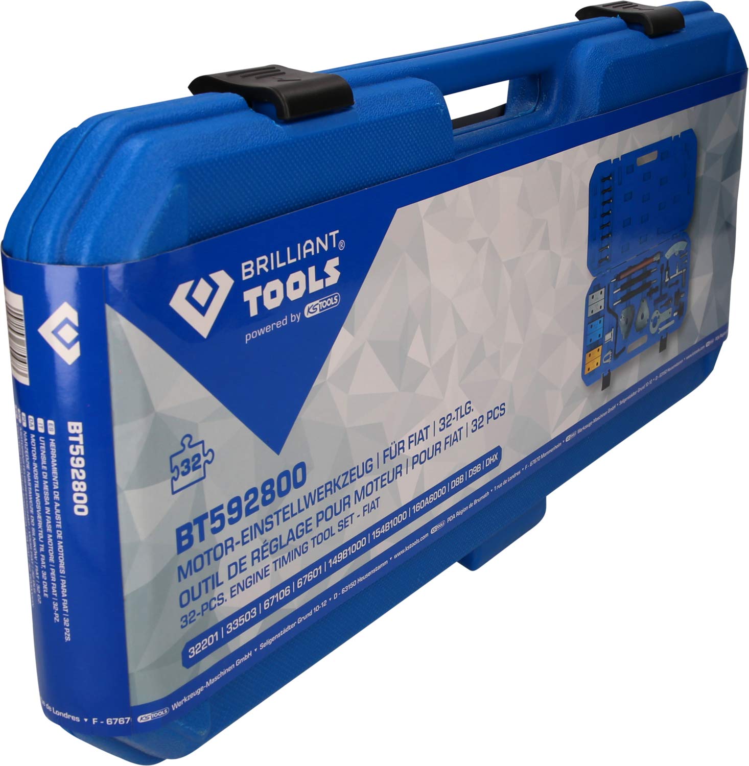 BRILLIANT TOOLS BT592800 Juego de herramientas de reglaje de motores para Fiat, Lancia [Powered by KS TOOLS]