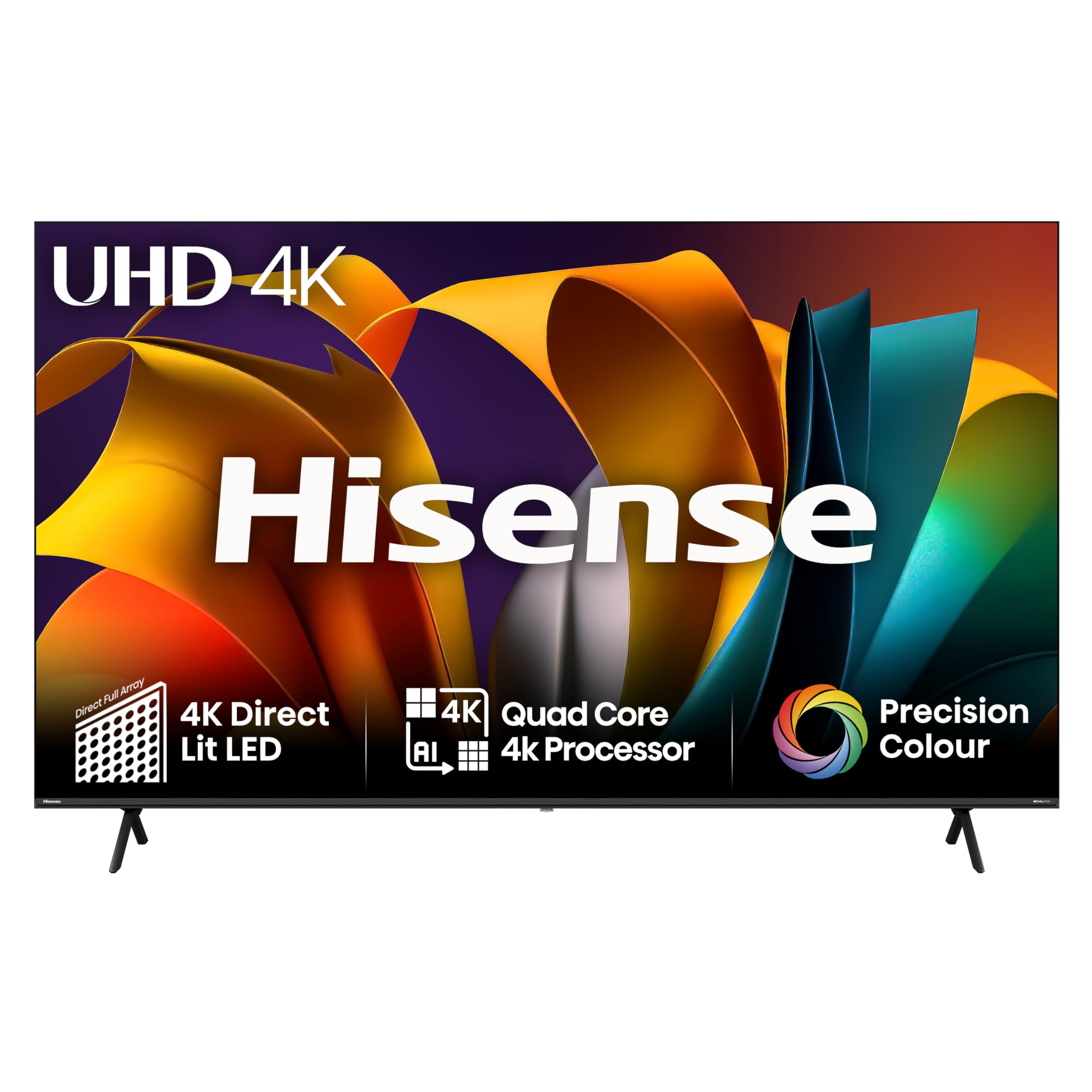 Hisense 85 Inch 4K Smart TV 85A6NTUK - Dolby Vision, Game Mode PLUS with 60Hz VRR ALLM, Smooth Motion, AI Sports Mode, Vidaa OS with Freely, Youtube, Netflix and Disney+ & Now TV (2024 Model)