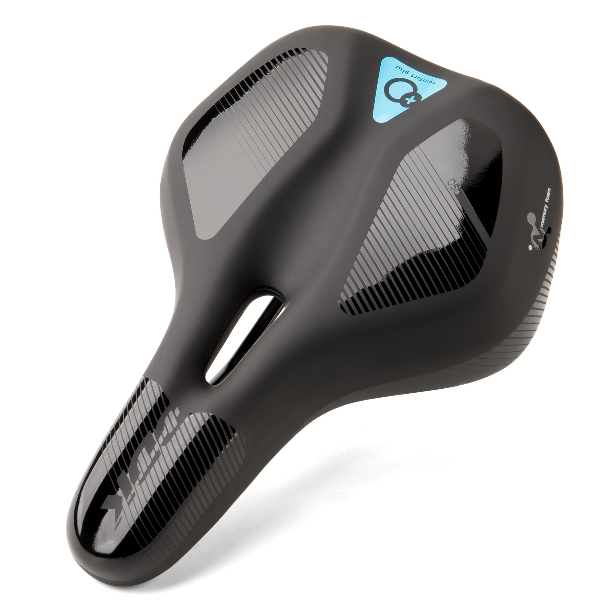 DDK Comfort Plus Fahrradsattel – Memory-Schaum Komfortsattel – Druckentlastend & Stoßdämpfend – Bequemer, weich gepolsterter Sattel für Herren & Damen((MTB, Rennrad, Stadt&Alpen)