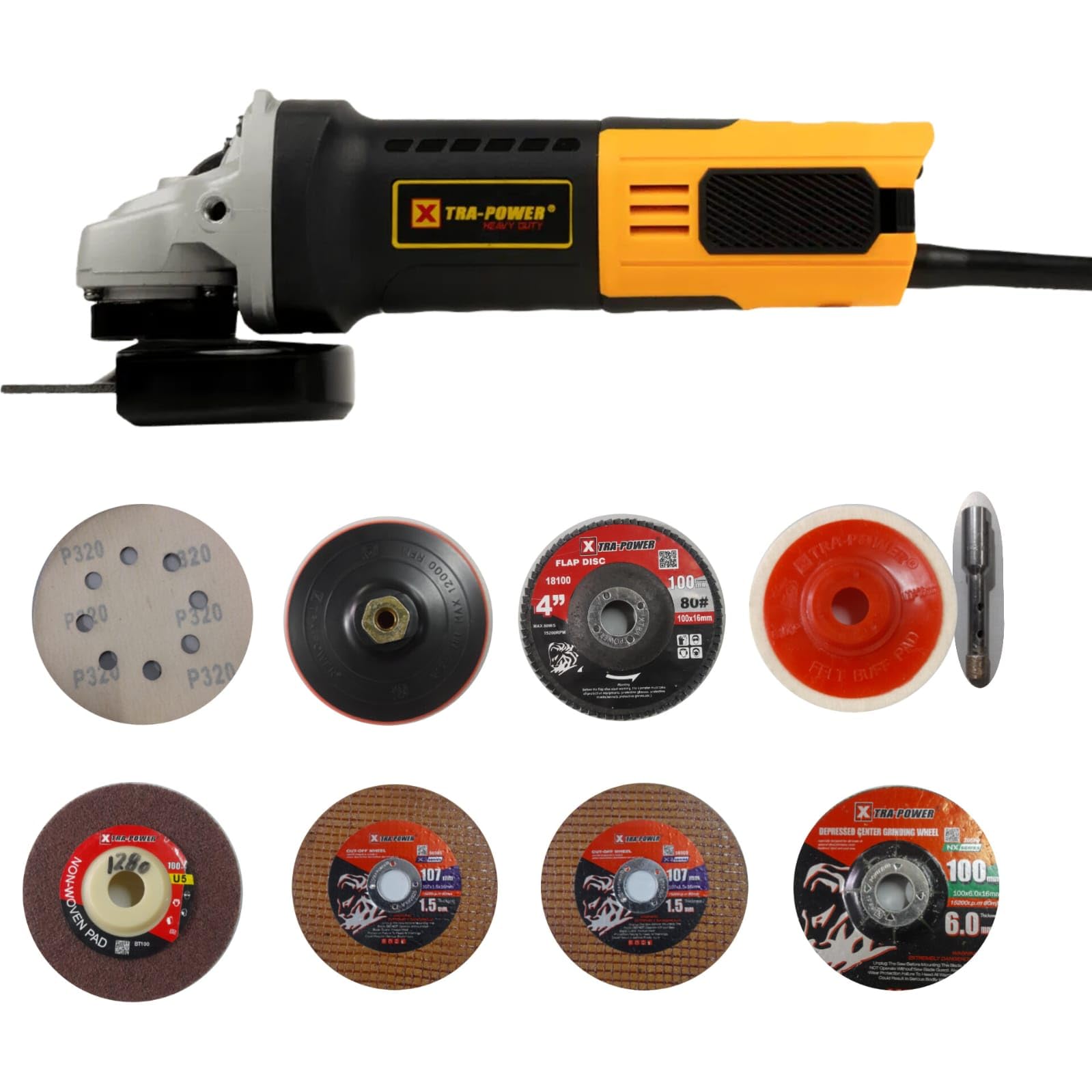 Xtra Power Angle Grinder with accessories XP-1101, 1100W Heavy