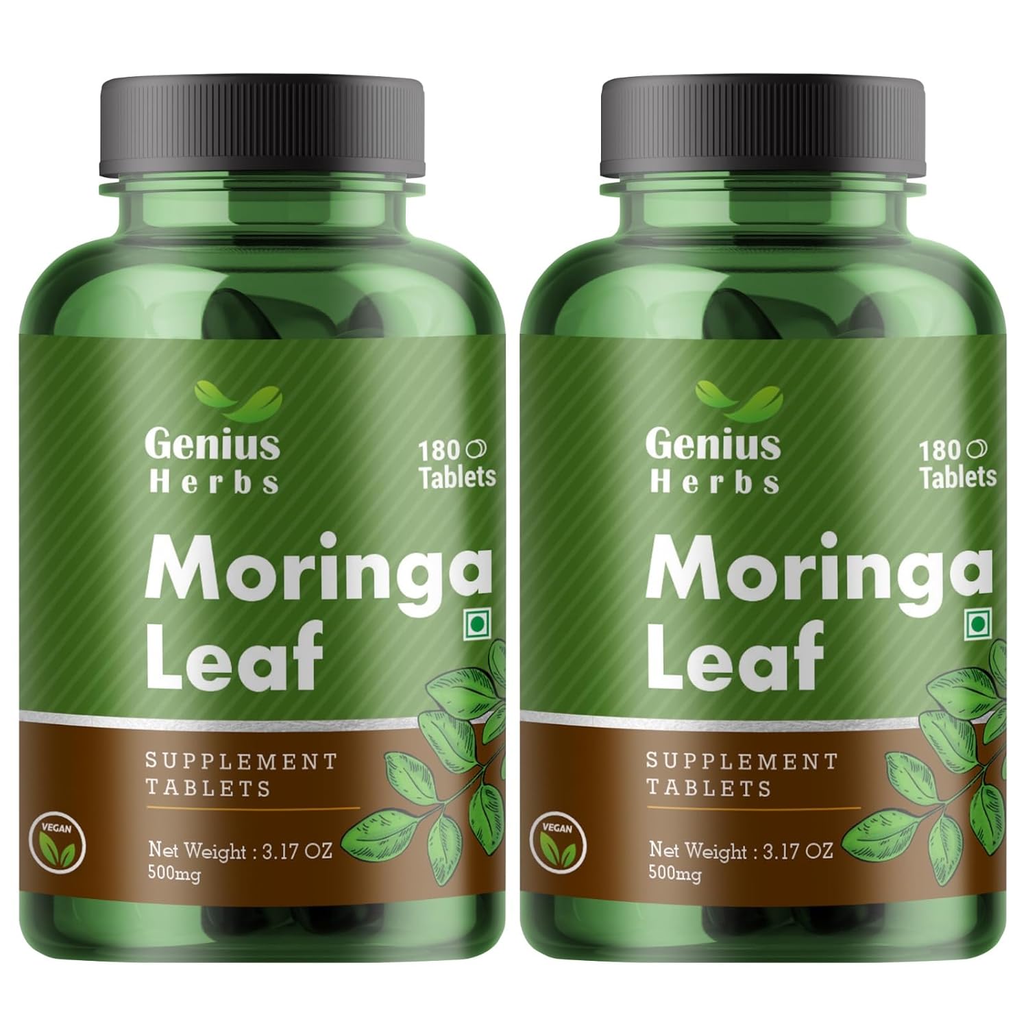 Buy Genius Herbs Moringa Leaf Tablets - Herbal Moringa Leaf Tablets ...