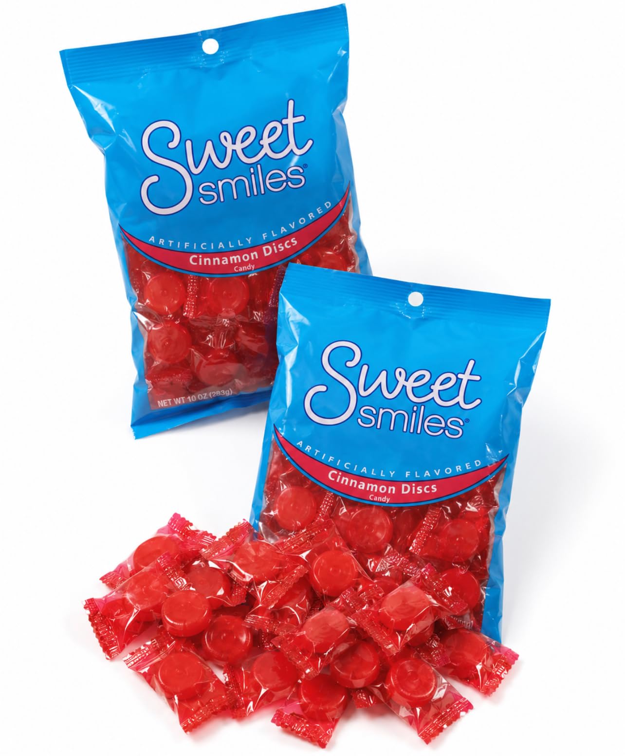 Amazon.com : Sweet Smiles Cinnamon Discs Candy 9 OZ (2 Pack) | Red