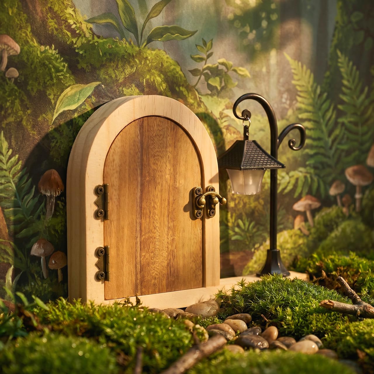 Toddmomy Cache-prise de porte en bois avec veilleuse lumineuse, protection adhésive pour interrupteur et animaux domestiques, plaque de sécurité décorative pour chambre à coucher et salle de jeux