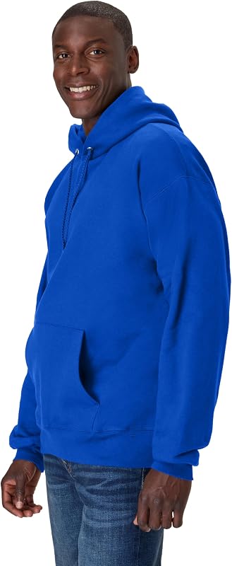 Hanes Men's Ultimate Cotton Heavyweight Pullover Hoodie Sweatshirt, Deep Royal, Large image 4