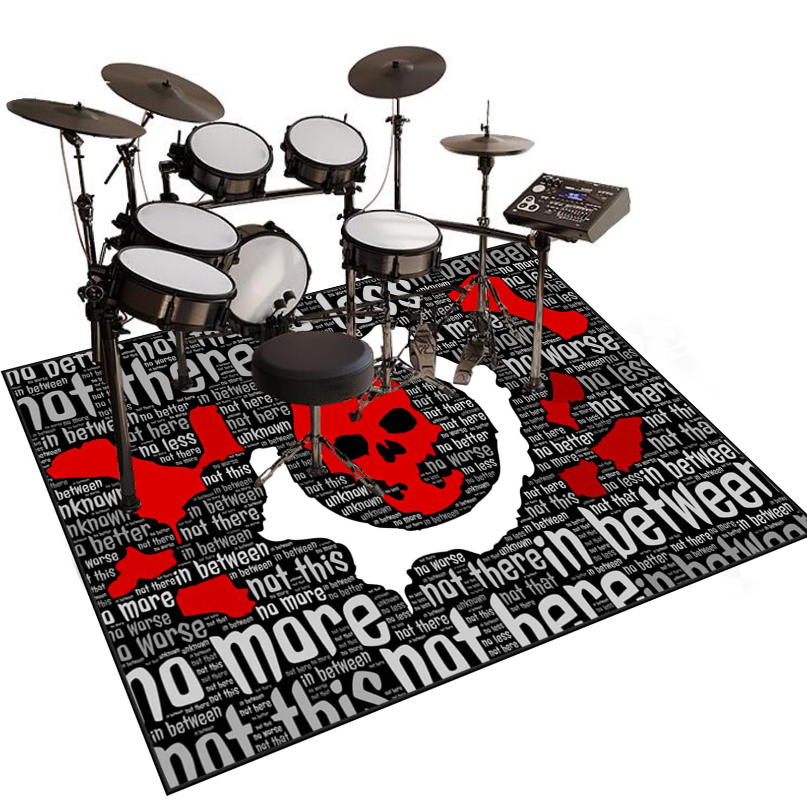 140 x 120 cm Schlagzeugteppich Drum-Teppich Trommelteppich Schallschutz Teppich Musikinstrumente Bodenmatte Rutschfest Elektronischer Klavier Drum Teppich Antivibrationsmatten für Musikinstrumente