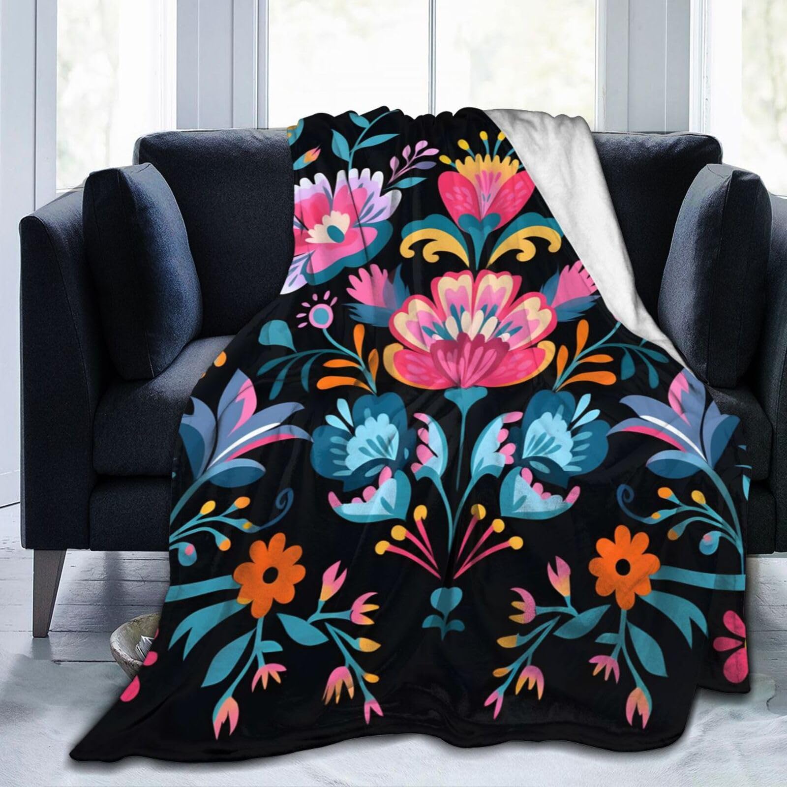 Jeté de canapé à motif floral Mexpekil pour rafraîchir un meuble usé