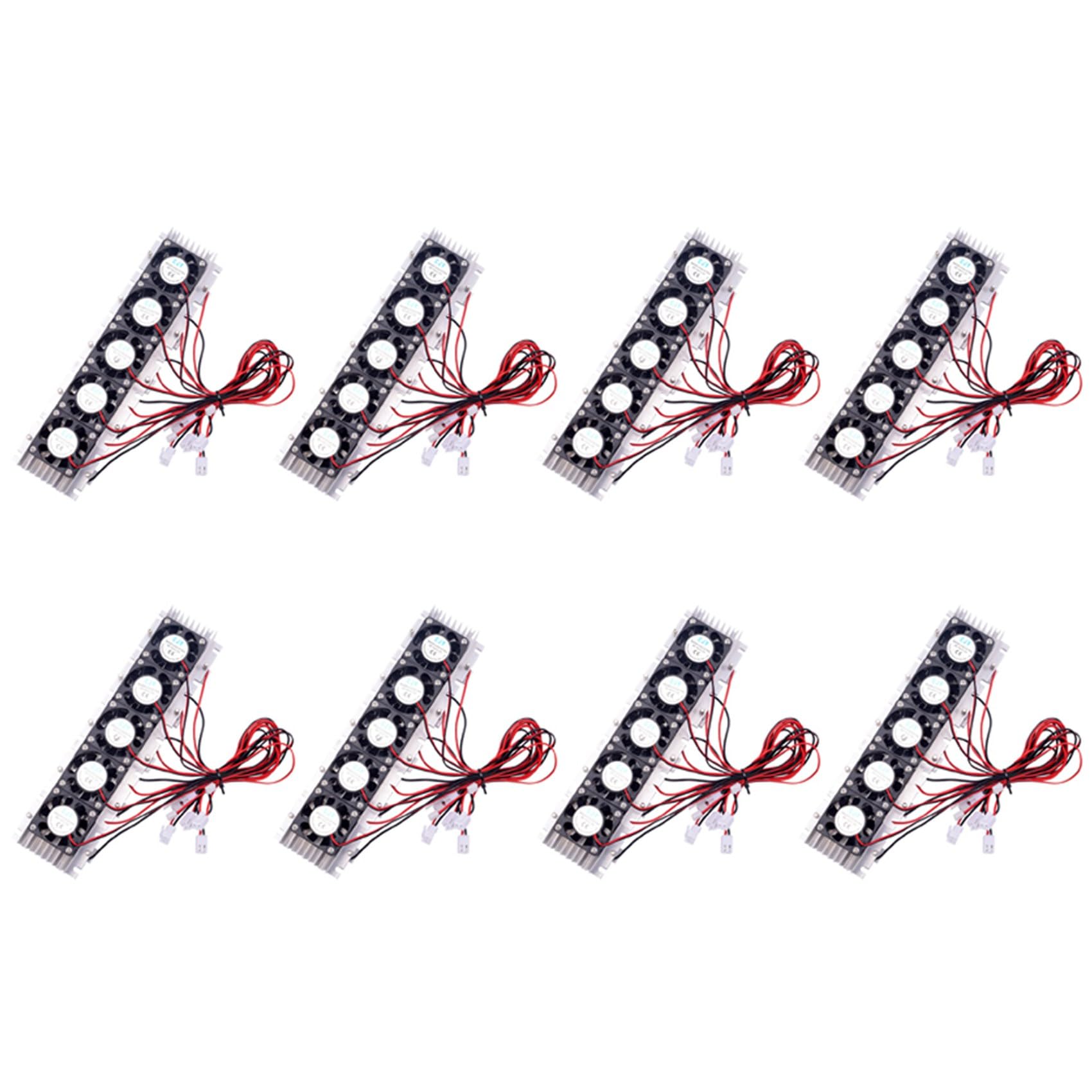 Jnchdghwa As Shown 8X 300W Thermoelectric Peltier Refrigeration Cooler Dc12v Semiconductor Air Conditioner Cooling System Accessories Diy