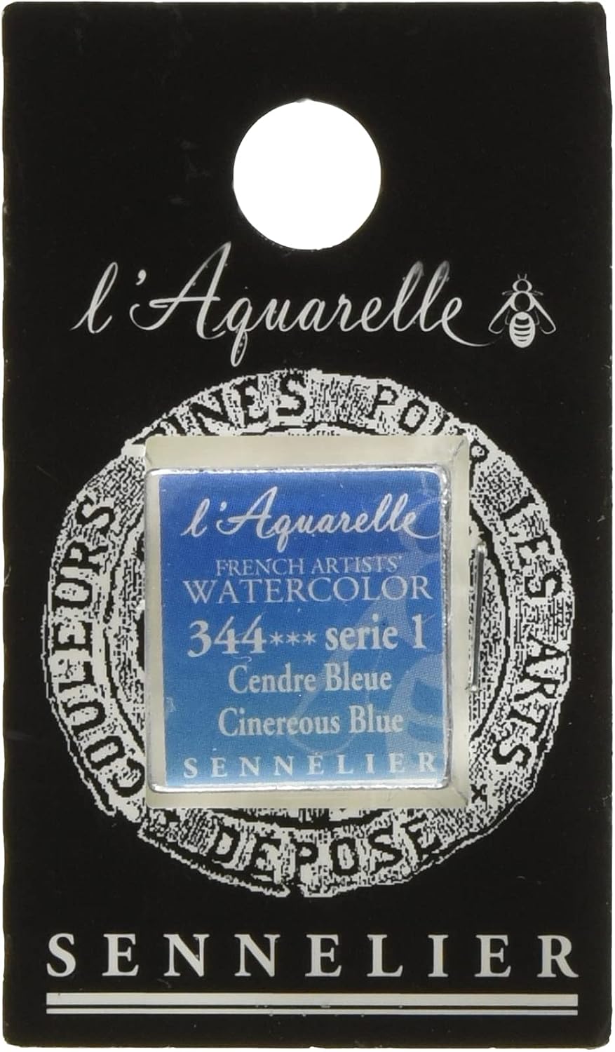 SENNELIER L'Aquarell French Watercolor Half Pan Replacement, Cinereous Blue