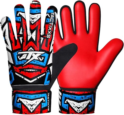 Guantes de portero de fútbol para niños y jóvenes, guantes de portero de fútbol Funky antideslizantes de 0.157 in de látex con agarres fuertes