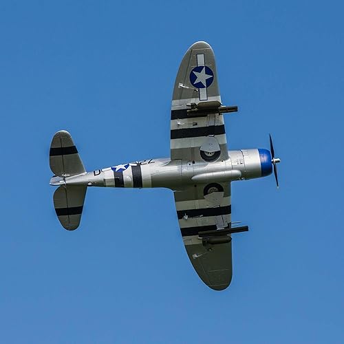 Miniatura 8 de E-flite RC Airplane P-47 Razorback 3.9 ft BNF Transmisor básico batería y cargador no incluidos EFL08450 Aviones B&F eléctrico