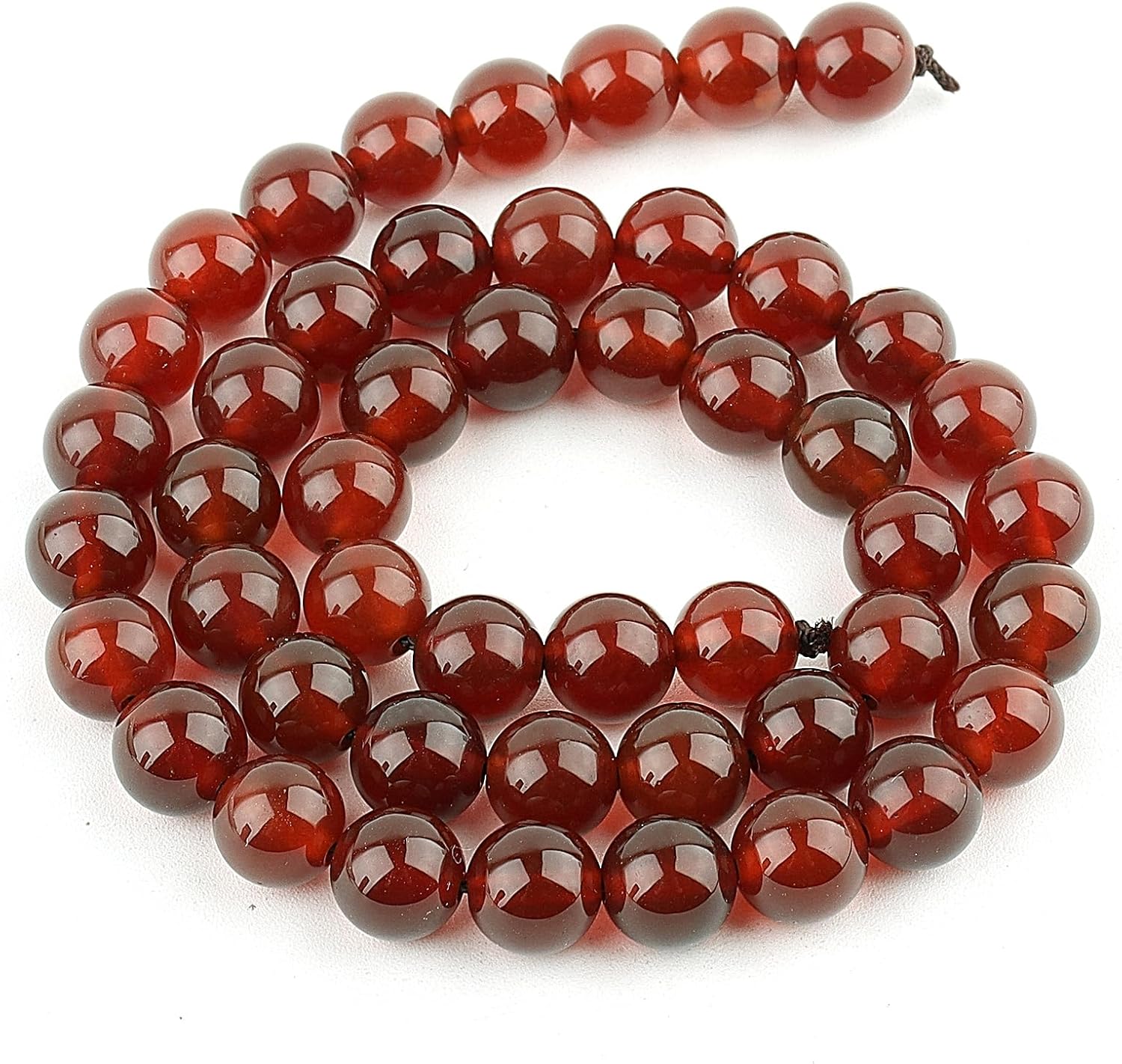Natural Red Agate Beads for Jewelry Making - Carnelian Stone Beads Gemstone Beads for Bracelets, 10mm Round Loose Crystal Beads (35-37pcs, 10mm, Red Aagte) - Image 4